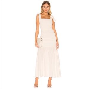 LoveShackFancy Robyn Stripe Dress Cream White Beige Size Small